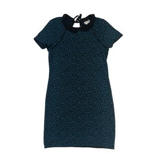 Women’s Animal Print Mini Dress Peter Pan Collar Size Medium
